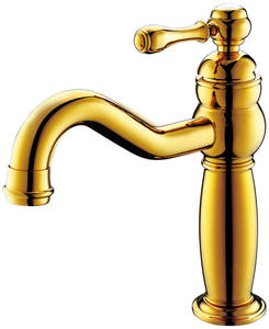 Antique European Style Single Hole Brass Basin Faucet Titanium Gold Rose Gold Basin Mixer Water Tap - Product Image 1