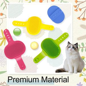 Fast Delivery Hand-held Rubber <b>Pet</b> Shedding <b>Bath</b> Brush Cat Washing Hair Dog Grooming Shampoo Brush with Adjustable Strap - Product Image 3
