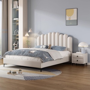 <span class=keywords><strong>Cama</strong></span> <span class=keywords><strong>de</strong></span> princesa blanca estilo Crema para niños, <span class=keywords><strong>cama</strong></span> <span class=keywords><strong>de</strong></span> princesa para niñas, <span class=keywords><strong>cama</strong></span> individual <span class=keywords><strong>de</strong></span> 1,5 metros, bolsa suave <span class=keywords><strong>de</strong></span> cuero, <span class=keywords><strong>respaldo</strong></span>, diseño moderno Simple para - Product Image 2
