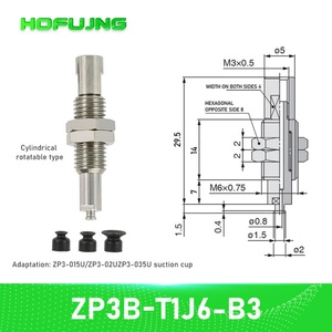 ZP3-035U Mini Ventosas de Goma de Alta Calidad, Ventosas Pequeñas de Repuesto para Microventosas de Vacío de Una Sola Capa - Product Image 3