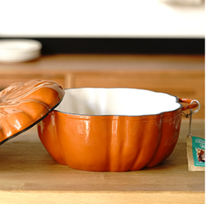 Four hollandais <span class=keywords><strong>en</strong></span> forme de citrouille <span class=keywords><strong>en</strong></span> <span class=keywords><strong>fonte</strong></span> de tailles multiples à faible quantité minimale de commande Casserole de citrouille à revêtement <span class=keywords><strong>en</strong></span> émail antiadhésif avec couvercle <span class=keywords><strong>en</strong></span> <span class=keywords><strong>fonte</strong></span> - Product Image 6