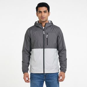 Latest Design High Quality Canvas Waterproof Breathable Windbreaker <b>Jacket</b> <b>with</b> Front Custom Logo for Men 2026 - Product Image 1