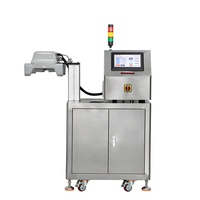 Machine de scellage par induction continue industrielle avec alarme de blocage pour ligne de pots en plastique, verre, ronds et carrés