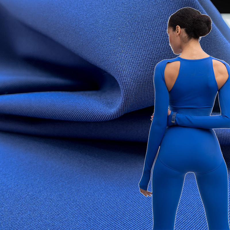 Bamboo Charcoal Polyester Stretch Anti-Bacterial Knit Spandex Functional Fabric Plain Dyed Garment for Sports Leggings