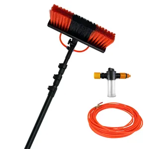 Qiyun Telescopic Water Fed Pole Photovoltaic Panel Cleaning Brush For High Building Window Cleaning With Soap Dispensers Bottles