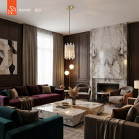 Lampes en cristal de quartz naturel rondes, lustre de luxe pour villa, salon et salle à manger