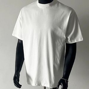 Maglietta estiva viola scura per gli uomini stile retrò americano di fascia alta in cotone 100% fatta a mano mezza manica ampia maglietta per gli uomini - Product Image 3