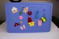 Tableau d'affichage rectangulaire en feutre coloré pour la décoration intérieure, la salle de classe, le travail, la maternelle, mur photo, tableau d'affichage mural durable