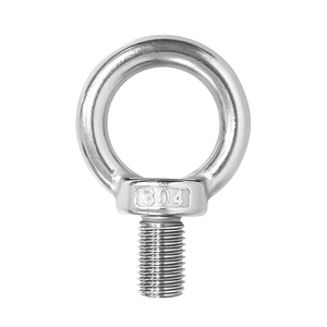 304 스테인리스 스틸 아이볼트 및 너트(링형 천공 연장 나사산 벽 나사 포함) 리프팅 아이볼트 및 나사 - Product Image 4