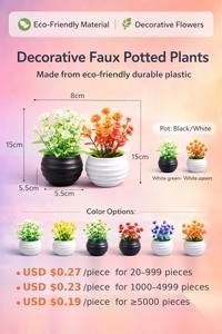 畅销塑料仿真小盆栽创意绿色盆景迎新年-桌面室内使用高型 - Product Image 2