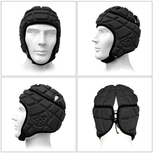 Casques de football 7v7 pour enfants et jeunes YOUNGSON Youngson en gros – Casques souples personnalisables en EVA, noirs, rembourrés, à séchage rapide - Product Image 2