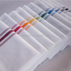 Commercio all'ingrosso a buon mercato striscia tovagliolo tovaglie <span class=keywords><strong>verde</strong></span> chiaro-bianco 12S x 12S Spun poliestere bistrot tovaglioli cena ristorante <span class=keywords><strong>tovaglia</strong></span> - Product Image 2