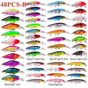 Set di Esche Dure da <span class=keywords><strong>Pesca</strong></span>, Kit Minnow Wobbler Crankbait Colori Misti, Ami Tripli, Attrezzatura da <span class=keywords><strong>Pesca</strong></span> per Bass e Trota, Combo OEM Ingrosso - Product Image 3