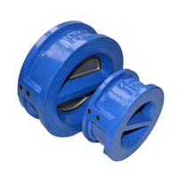 Válvula de Retención de Disco de Acero Inoxidable 304 PN16 de 4 Pulgadas de Una Vía, Tipo Wafer de Doble Placa, de Fábrica China Veyron