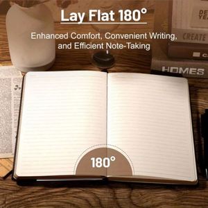 Libreta de direcciones A3 de cuero grabado con espiral, páginas rayadas y soporte para bolígrafo para hombre - Product Image 4