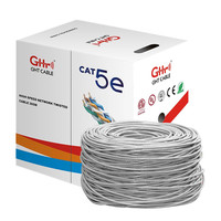 Cable de Red UTP Cat5e GHT, 24AWG, 8 Conductores Sólidos, Revestimiento de PVC/PE/HDPE, Conductor de Cobre CCA, Certificado CE/ROHS, Color OEM