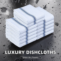 Chiffons à vaisselle en microfibre tissée 100% naturels, de luxe, réutilisables, séchage rapide, super absorbants, lavables, serviettes de cuisine classiques pour thé et vaisselle, haute qualité