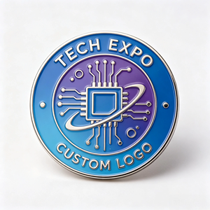 Zinc Alloy Soft Hard Enamel Lapel <b>Pin</b> Custom School Medal Scenic Brooch Event Souvenir <b>Badge</b> - Product Image 1