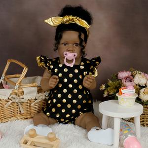 Muñecas <span class=keywords><strong>Afro</strong></span> Reborn Lifereborn de alta calidad para niños pequeños, <span class=keywords><strong>pelo</strong></span> negro con raíces, cuerpo de tacto suave, muñecas Reborn para regalos - Product Image 4