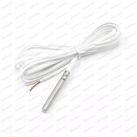 Arbre de boîtier en acier inoxydable IP68 câble plat flexible 1M DS18B20 sonde de capteur de température