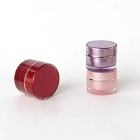 Pot à crème en acrylique doré avec tête de pompe, couvercle transparent, réutilisable, pour lotion, ensemble d'emballage cosmétique
