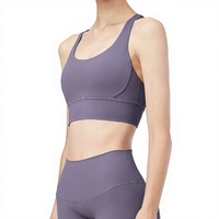 Soutien-gorge de sport à maintien élevé, dos croisé, grande taille, pour femme, fitness, yoga, décolleté en U, antichoc, à bretelles