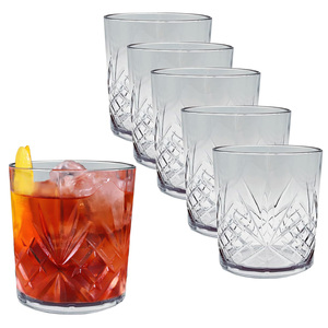 Durevole Set di 6 pezzi di 325cc trasparente occhiali da whisky lavabili per bar ristoranti feste firenze Design bicchieri da Cocktail - Product Image 1