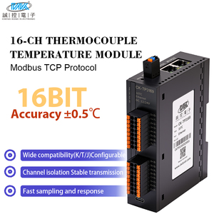 Modulo di Acquisizione Temperatura 16TC Tipo K/<span class=keywords><strong>T</strong></span>/E/<span class=keywords><strong>J</strong></span>/R/N/B/S/C con Protocollo Modbus TCP Ethernet a Cascata - Product Image 2