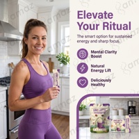 Café instantané aux champignons Ube Latte, 6 champignons fonctionnels, saveur vanille, sachets de 5g, formule personnalisée OEM ODM
