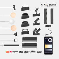Système d'éclairage sur rail magnétique intelligent Tuya, ajustement précis, rail ultra-fin de 10 mm, 48 V, éclairage sur rail magnétique LED en aluminium personnalisé