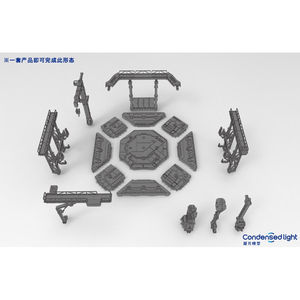 En stock Taiwan RG MG Ningguang Hangar PVC Decals Sazabi Maintenance Base Storage Rack 4 Sets Combine Large White Base - Product Image 6