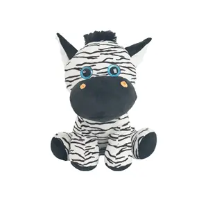 Diskon Besar Grosir Mainan Boneka Binatang Zebra Plush Hitam Putih untuk Kebun Binatang