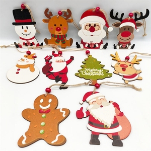 Graziosi Ornamenti in <span class=keywords><strong>Legno</strong></span> per l'<span class=keywords><strong>Albero</strong></span> di Capodanno, Decorazioni Sospese Ecologiche e Originali, Ciondoli Artigianali Unici - Product Image 2
