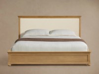 Modernes Luxus-Massivholzbettgestell Designer Conley Panel-Plattformbett Holzbetten für Schlafzimmer-Sets Luxus-Artikel