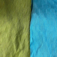 Color personalizado transpirable poliéster spandex nailon tela arrugada bikini tejido plisado tejido elástico para ropa
