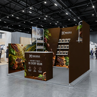 Stand de Exhibición Modular de Aluminio con Luz LED Portátil, Impresión Personalizada, Estante de Exhibición, Duradero, Fácil de Montar, Reutilizable