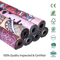 Alfombrilla de Yoga Plegable Antideslizante Doble, Ecológica, Personalizada, de Microfibra y Caucho Natural para Práctica de Yoga, Precio de Fábrica