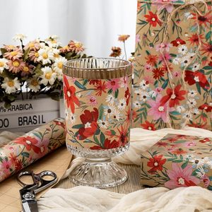 Kraft Daisy Flowers Wrapping <b>Paper</b> 17in x 32.8ft Gift <b>Wrap</b> For Baby Shower Birthday Valentine's Day Wedding - Product Image 6