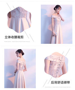 XS-3XL Vestido de Noche para Banquete de Primavera, Elegante y Distinguido, con Un Hombro, Vestido Largo para Dama de Honor - Product Image 4