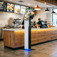 Kiosque de commande automatique pour restauration rapide de 21,5 pouces avec écran tactile, SDK, reconnaissance faciale, commandes personnalisées, paiement sans espèces pour cafés, cinémas, restaurants