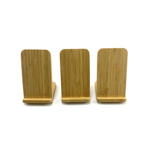 Bamboo Wireless Charging <b>Stand</b> 10W Desktop Phone Holder <b>Tablet</b> <b>Stand</b> Minimalist Design - Product Image 3