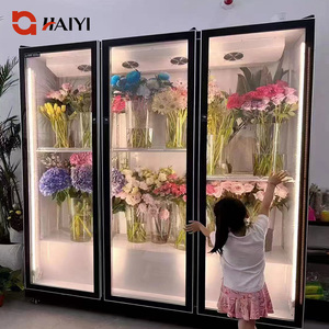 Réfrigérateur commercial pour fleurs, vitrine réfrigérée à trois portes, équipement de réfrigération pour fleuriste - Product Image 3