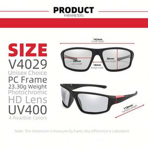 Gafas de Sol Fotocromáticas Personalizadas con Logotipo para Hombre, Gafas Deportivas para Ciclismo, Gafas de Sol Polarizadas que Cambian de Color para Ciclismo, para Hombre y Mujer - Product Image 4