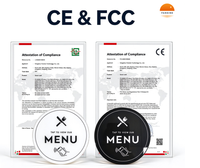 Carte de menu numérique en acrylique RXS avec NFC : Voir le menu en tapotant, commande sans contact pour restaurants, hôtels, fournisseurs en gros – En stock