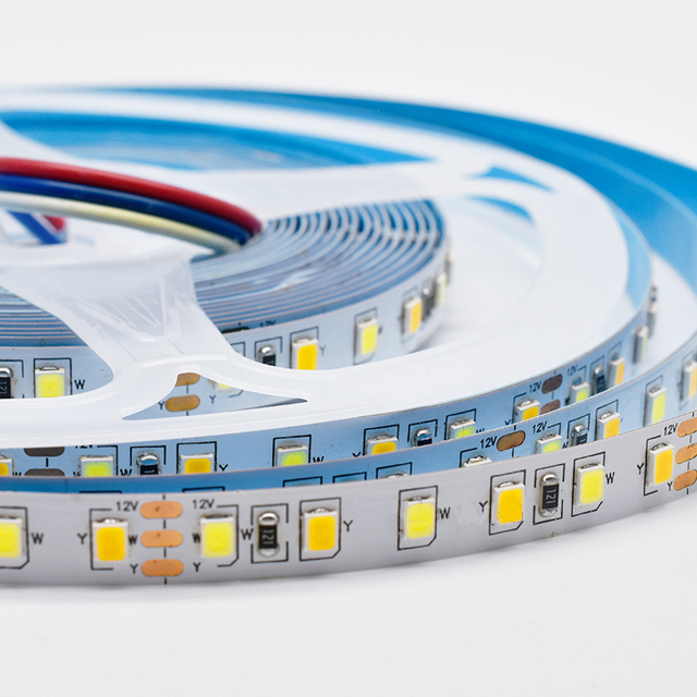 DC12V /24V Smd2385  10mm 240LED/M  CCT  CRI90+ CCT Led Strip Light Warm White Two Color Led Strip