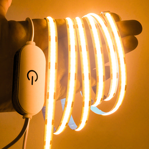 Thay Đổi Độ Sáng COB Dải Ánh Sáng Chuỗi 320 Đèn LED/M Mật Độ Cao Linh Hoạt LED Băng Trắng Ấm Trắng USB DC 5V Ra80 COB LED Ánh Sáng Pcb - Product Image 2