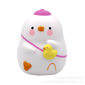 กระเป๋าเป้เป็ดน่ารักทำจากโฟม PU ของเล่นบีบคลายเครียด คืนรูปช้าๆ ของขวัญสำหรับเด็กอายุ 2-4 ปี ใช้ได้ทั้งเด็กชายและเด็กหญิง - Product Image 1