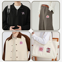 Patch brodé thermocollant pour la Saint-Valentin, motif cœur, autocollant en fil brodé pour coque de téléphone portable, sac, vêtements, décoration