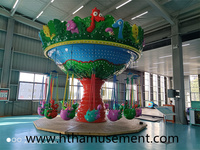 Manèges de chaises volantes en forme de dinosaure, en fibre de verre et acier, pour aire de jeux, jardin d'enfants, parc d'aventure public, parc sportif, extérieur