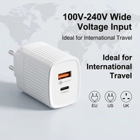 Chargeur de téléphone à charge rapide PD 20W, Fast 3.0, port USB+TYPE-C, prise murale, design rainuré, adaptateur secteur pour téléphone portable